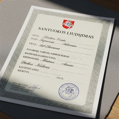 Teisinis dokumentas ir šeimos ryšiai