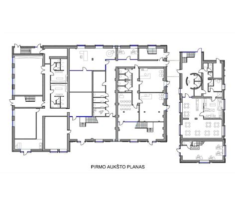 Schematinis vaikų darželio pastato planas