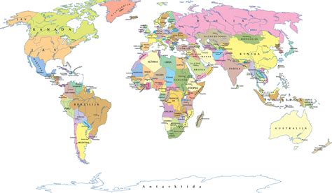 Pasaulio žemėlapis su pažymėta Lietuva