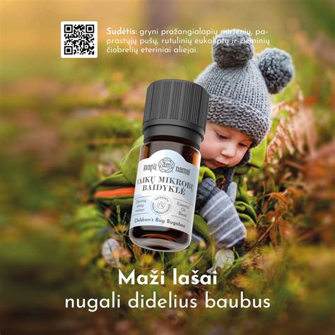 eterinių aliejų mišinys Vaikų mikrobų baidyklė