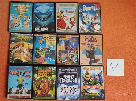 kolekcija animacinių filmukų įvairaus amžiaus vaikams