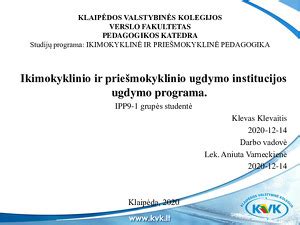 Darželio ugdymo programos pristatymas