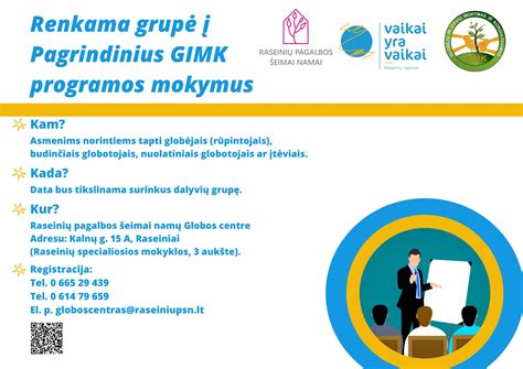 Schema, iliustruojanti GIMK programos veiklos principus