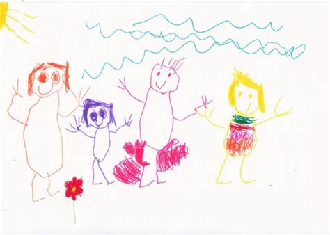 vaiko piešinys darželyje