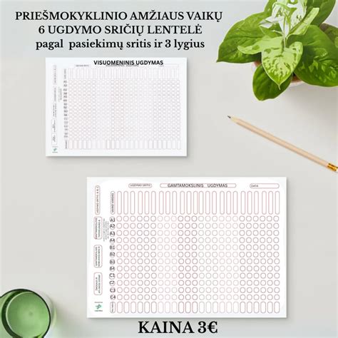 Vaikų amžiaus lentelė