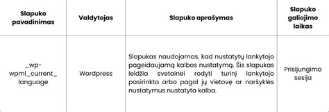 Slapukų ir privatumo politikos schema