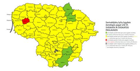 Žemėlapis su Lietuvos savivaldybių ikimokyklinio ugdymo įstaigų tinklu