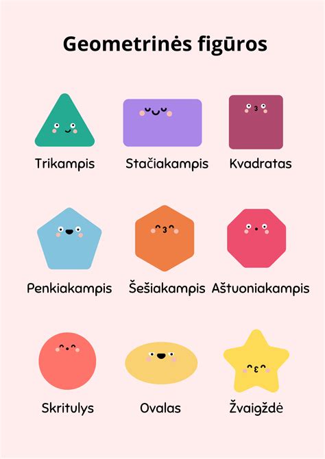 skaidrios geometrinės figūros vaikų STEAM žaidimui