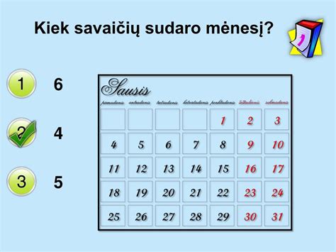 Vaizdas su kalendoriumi, rodantis 30 dienų laikotarpį.