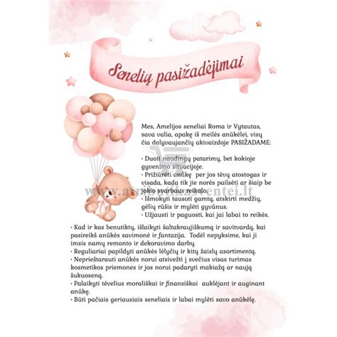 Senelių prašymai ir pasižadėjimai anūkams