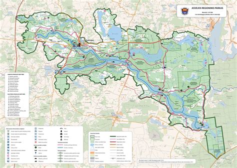 Verkių regioninio parko žemėlapis su akcentuota darželio „Šviesos slėnis“ vieta