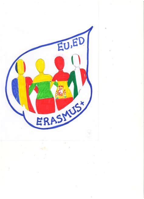 Erasmus+ projekto logotipas ir veiklos pavyzdys