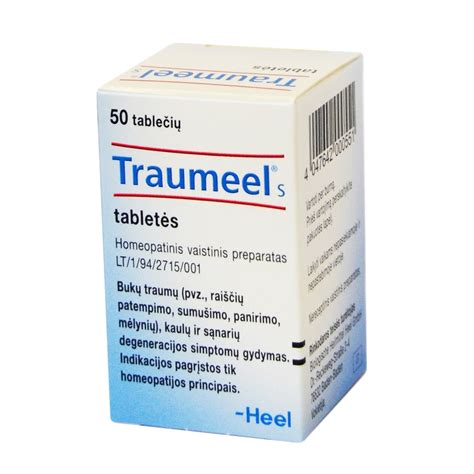Traumeel S - homeopatinis preparatas dantenų priežiūrai