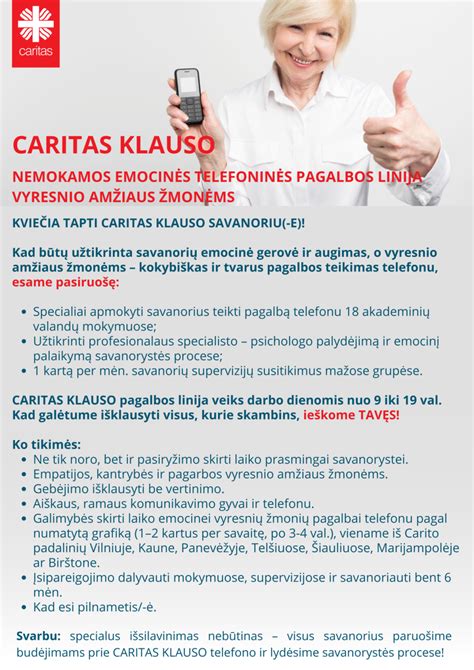 Savanorių darbas emocinės pagalbos linijoje