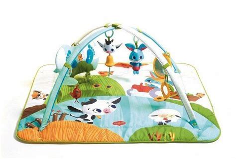 spalvingas vaikiškas lavinamasis kilimėlis su žaisliukais