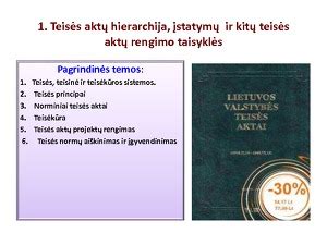 Teisės aktų hierarchija ir sąsajos