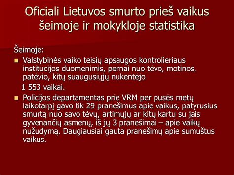 Lietuvos smurto prieš vaikus statistika