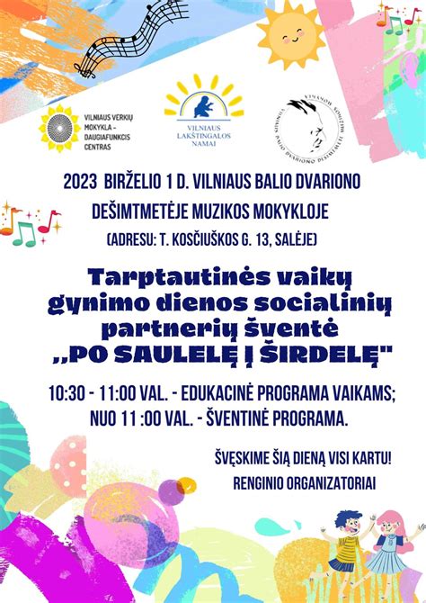 vaikai švenčia tarptautinę vaikų gynimo dieną