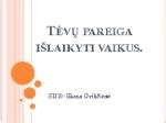 Tėvų pareigos išlaikyti vaikus schema