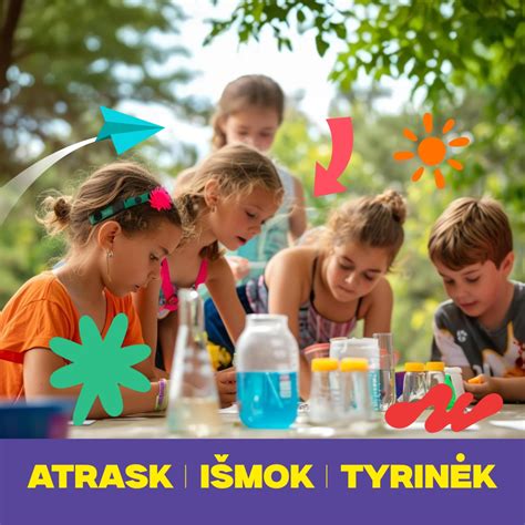 vaikai atliekantys STEAM eksperimentus