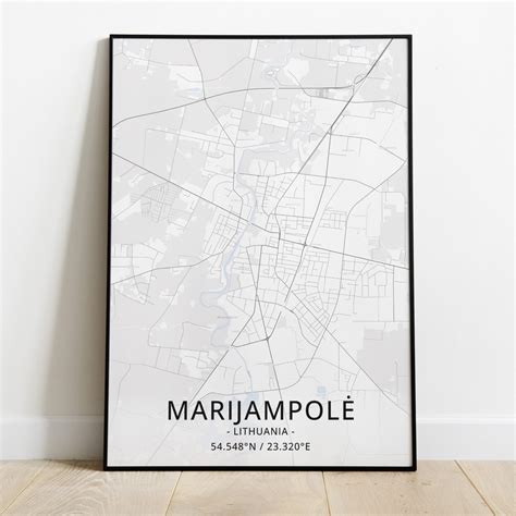 Marijampolės miesto žemėlapis su pažymėta R. Juknevičiaus gatve
