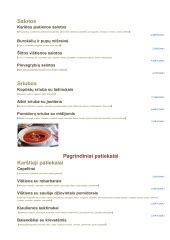 Eko darželio meniu pavyzdys