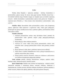 Vaikų veiklos planavimas ir aplinkos kūrimas