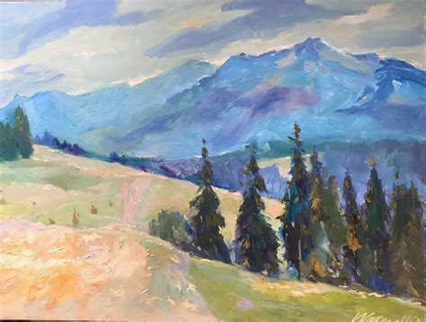 Guašu tapytas spalvingas rudens peizažas