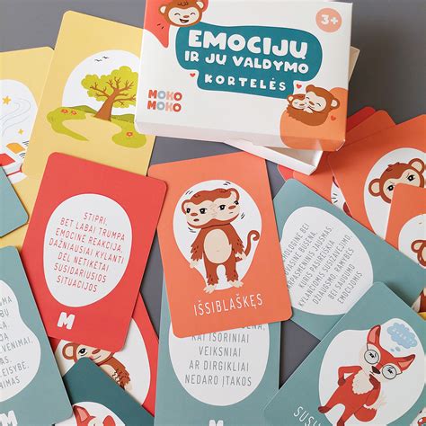 Emocijų pažinimo kortelės ir vaikų užsiėmimai