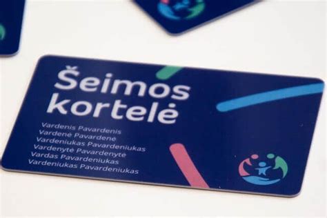 Šeimos kortelės dizainas ir nuolaidų partneriai