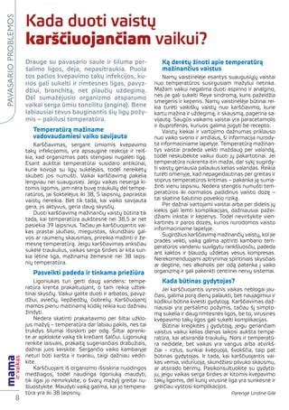 Infografika apie karščiavimo naudą organizmui ir temperatūros normas pagal amžių