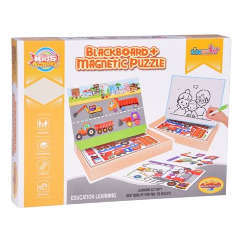 vaikai su magnetinėmis dėlionėmis