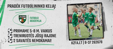 Lietuvos vaikų futbolo akademijų logotipų koliažas