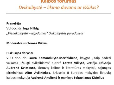 Dvikalbystės privalumų schema