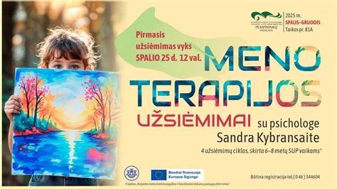 Meno užsiėmimai vaikams klasėje