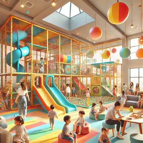 Vaikai bendraamžių būryje žaidimų kambaryje