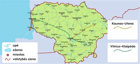 Kipro žemėlapis su pagrindiniais miestais