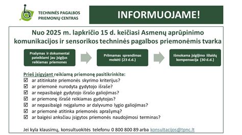 Techninės pagalbos priemonių schema vaikams