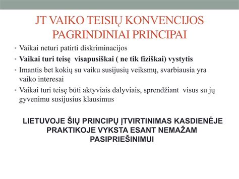 Vaikų teisių konvencijos pagrindiniai principai