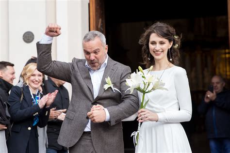 Giedrius Savickas ir Agata Šilobrit vestuvių dieną