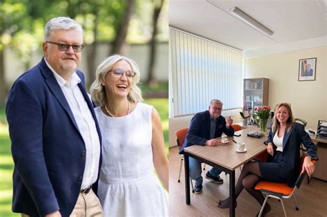 Vaidas Čeponis su žmona Lina Daugėlaite po vestuvių ceremonijos