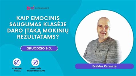 Evaldas Karmaza konsultuoja tėvus ir pedagogus