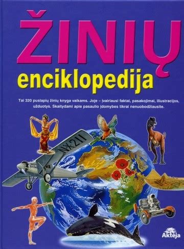 vaikiškos enciklopedijos viršelis ir iliustracijos