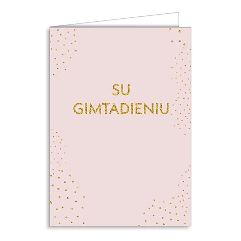 Minimalistinis atvirukas su gimtadienio palinkėjimu