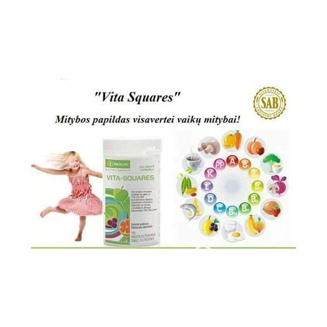 NeoLife Vita Squares pakuotė ir vitaminai