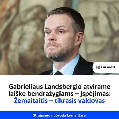 portretinė Gabrieliaus Landsbergio nuotrauka