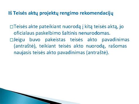 Teisės aktų projektų rengimo schema
