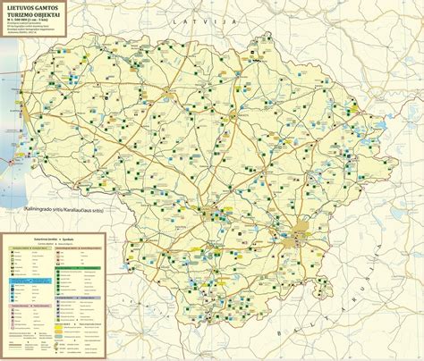Lietuvos gamtos objektai ir žemėlapio vietos