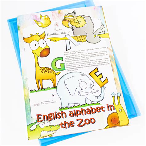 Plakatas su gyvūnų pavadinimais anglų kalba