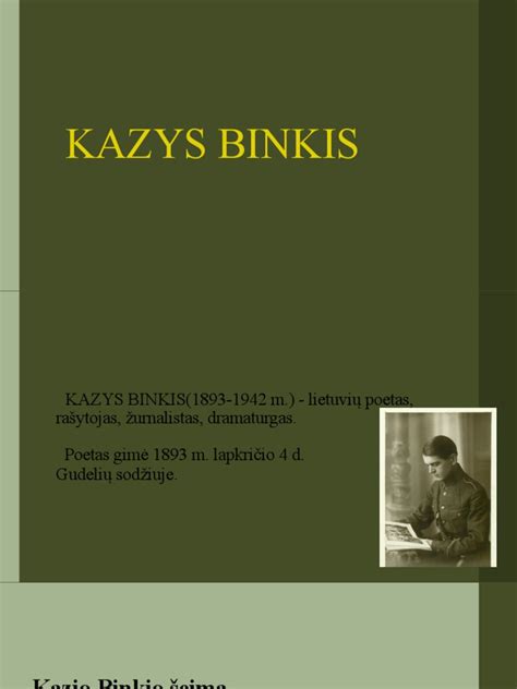 Kazys Binkis portretas